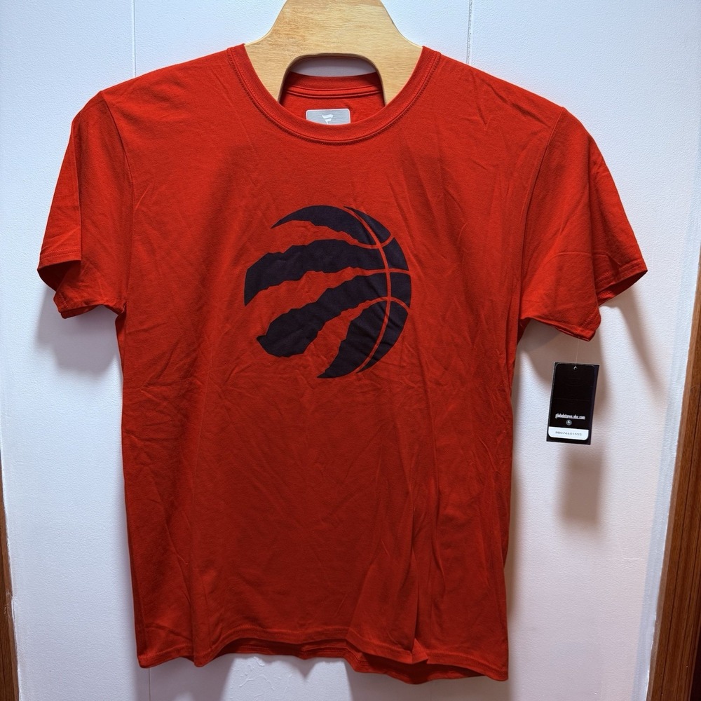 Men's Red Toronto Raptors Logo T-Shirt Fanatics Size XL NEW WITH TAGS